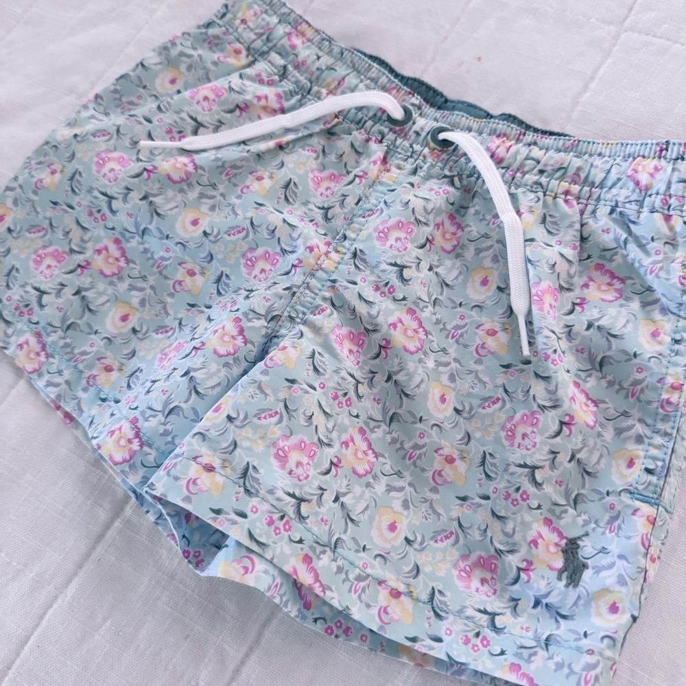 Polo Ralph Lauren Swim Trunks Boys 2T Blue Floral Mesh Lined NWOT - Picture 2 of 6